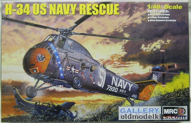 MRC 1/48 H-34 US Navy Rescue, 64102 plastic model kit